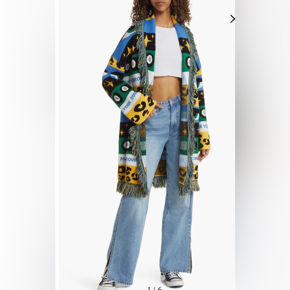 Dressed in Lala. Make Your Own Luck Luxe Fringe Cardigan - Picture 2 of 6